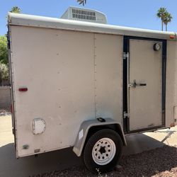 Farmers Market Set Up With Trailer