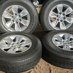 17" Chevy Wheels Tires Good Condition 
