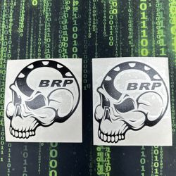 2 Canam 5” BRP Skulls In Black Stickers