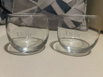 Usair memorabilia first class glasses