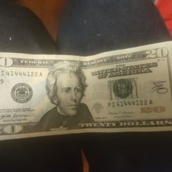 2017 A $20 Trinary Serial Number And Slight Off Center