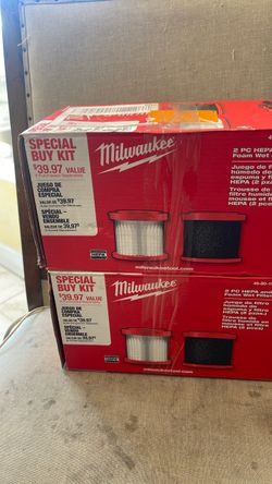 MILWAUKEE 4pc HEPA foam wet filter kit