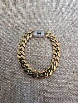 14MM SOLID 14K GOLD PLATED CUBAN LINK BRACELET 9"