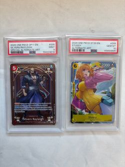 PSA Graded One Piece Trading Cards Lot of 2