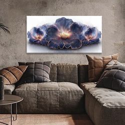 Flower Abstract Wall Art Canvas Art Wall Decor Prints Picture Landscape Purple Flowers Painting Floral Wall Art Print Bedroom Bathroom Office Home Dec