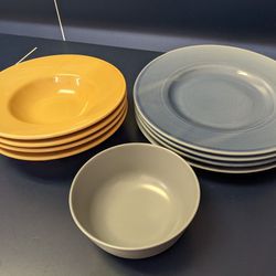 Colorful Ceramic Bowl & Plates