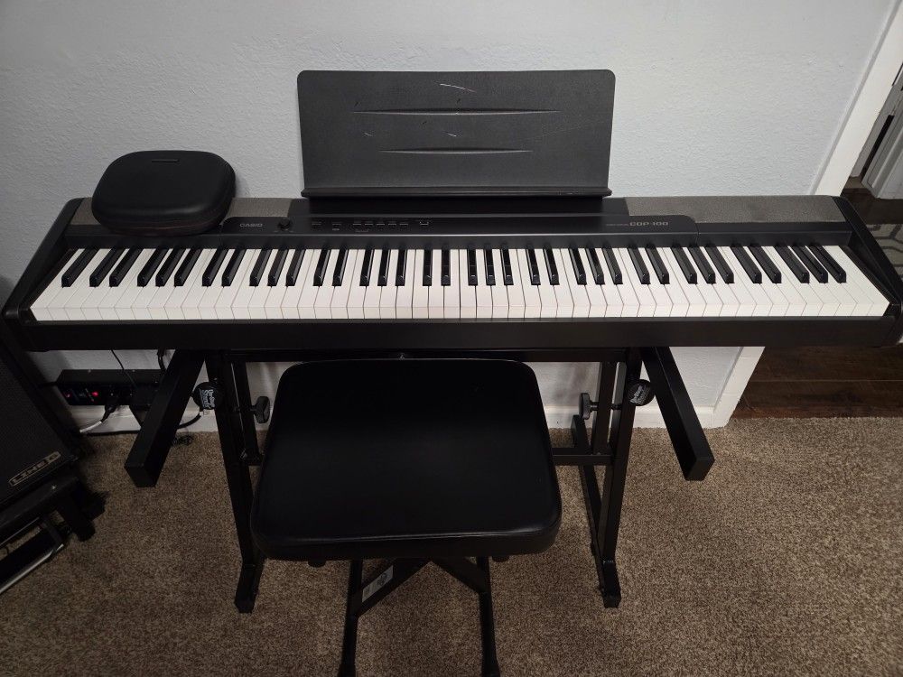 Casio CDP 100 88 Key, Stand, Bench, Beats