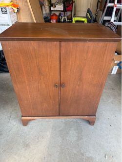Vintage Wooden Media Cabinet