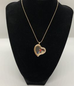 Heart shaped memory necklace