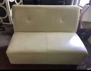 Cream colored Leather Sofa
