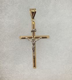 14Kt gold Jesus cross pendant