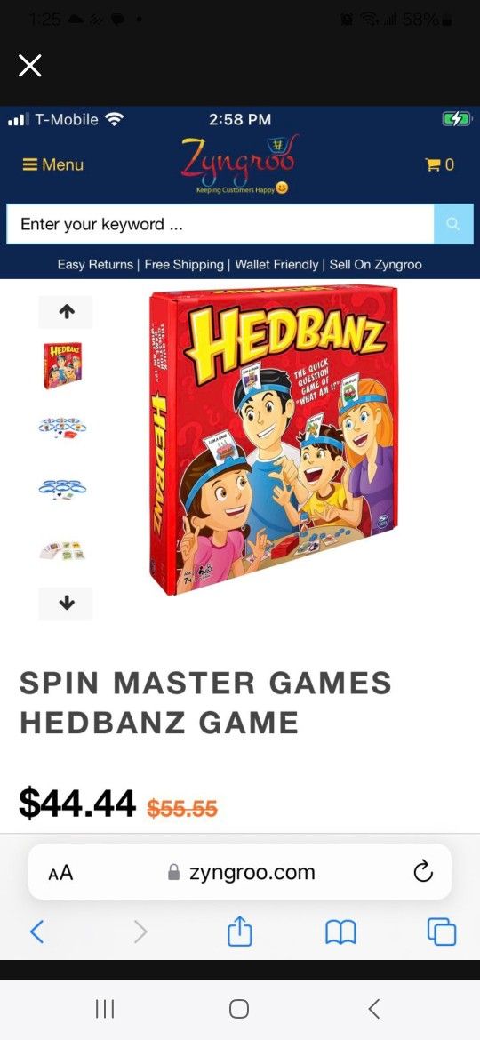 NEW Hedbanz Game Fun Family Friend Gathering Activity Kids Children Adult