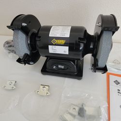 6" Bench Grinder New with course and med. grit  disc's.