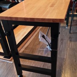 Husky 72x23 Adjustable Height Black Workbench