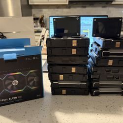 15x Uni SL120 Fans With 2 Hubs