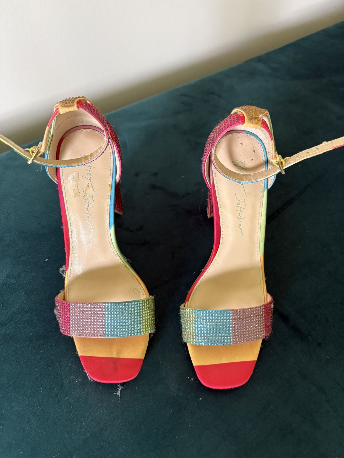 Betsey Johnson Red and Yellow Heels Modern Elegance