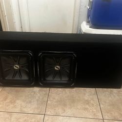 Pair of 12” L7 kicker in thin ported box