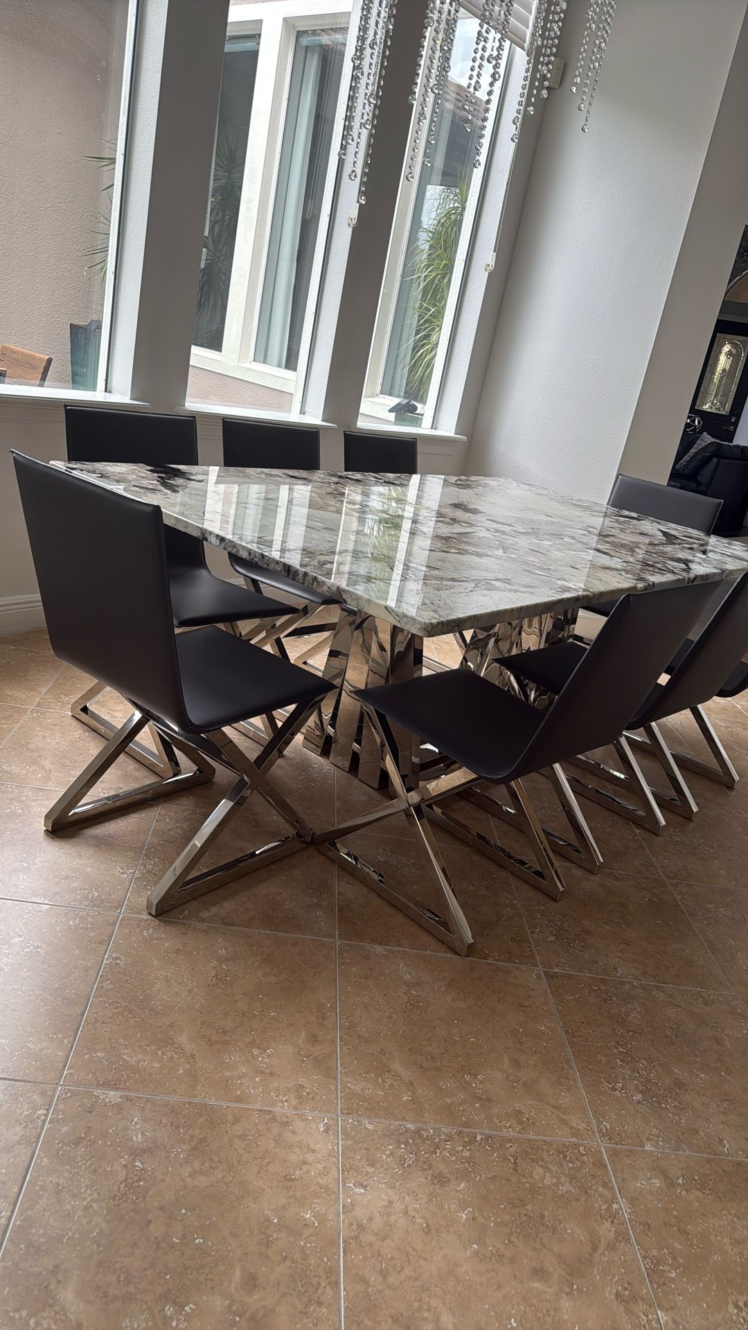 Patagonia Stone Top Dining Table Set