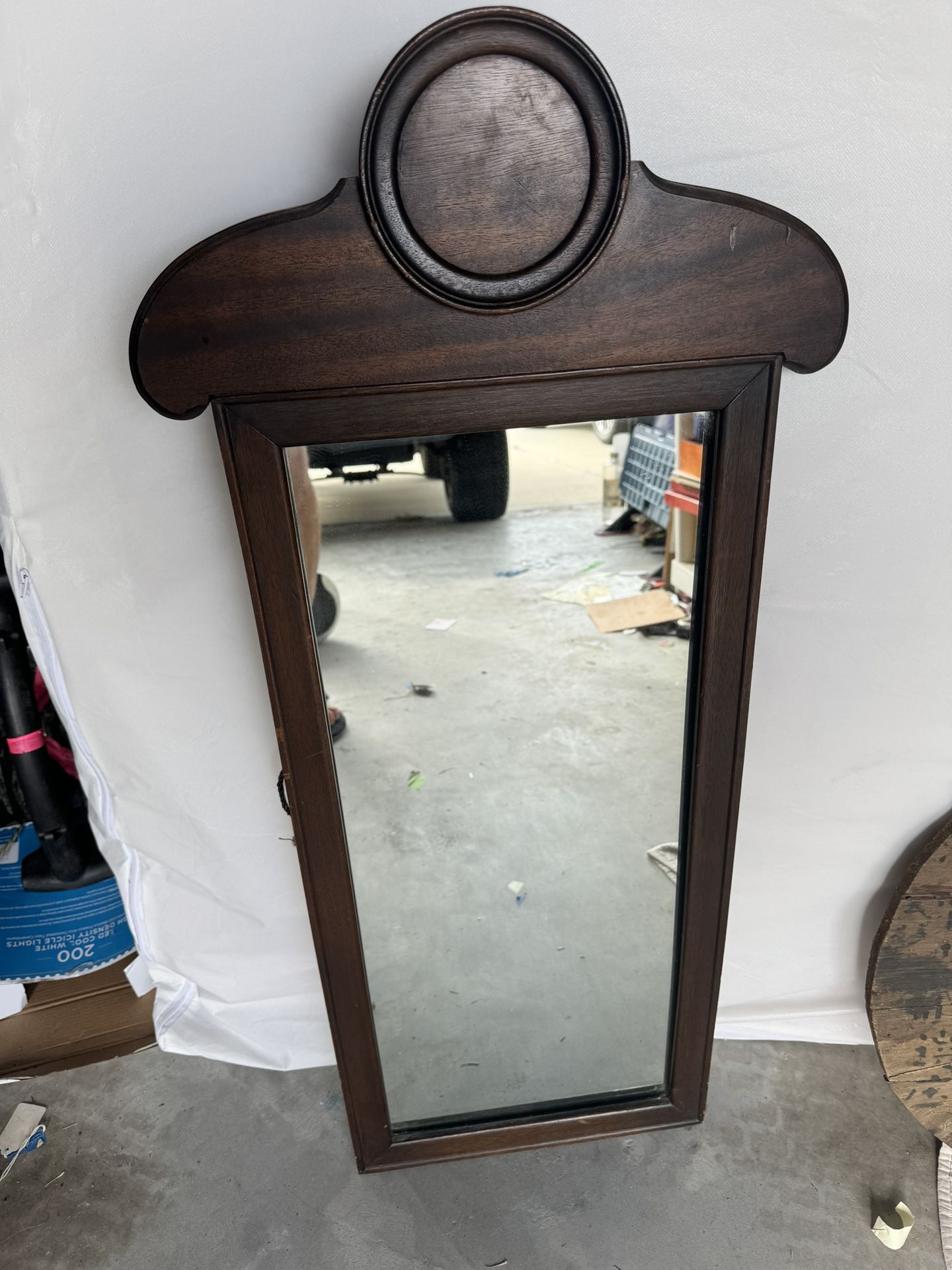 Antique Knoxville Table & Chair Co. Small Tall Mahogany Mirror