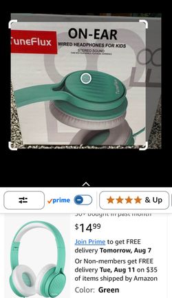 Back to school headphones for boys and girls. Color like on box and they fold for convenience storage in backpack and desk