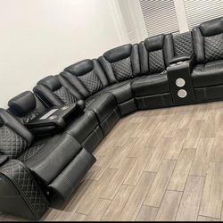 BRAND NEW! 3 MONTHLY PAYMENTS! POWER LEATHER RECLINING SECTIONAL