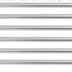 New 6pk Grip-A-Strip 4 Ft Display Rail | Aluminum Poster & Art Holder | 6 Pack