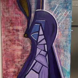 Original Abstract Figurative Painting – 30x40 Canvas 