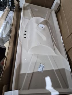 Glacier Bay 49" Cultured Marble Vanity Top, Single Sink, White