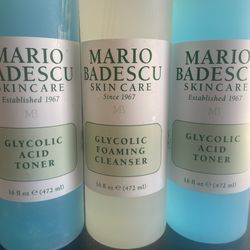 Mario Badescu Glycolic Acid Toner and Glycolic Foaming Cleanser