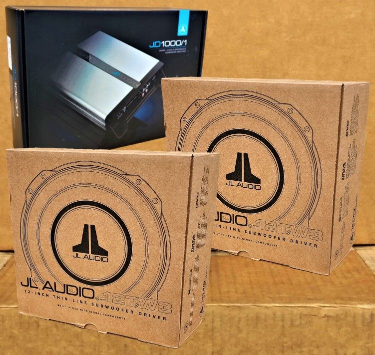 🚨 BLACK FRIDAY 🚨 JL Audio JD Power Amplifier Mono System 12" Dual Voice Coil Shallow Subwoofers 1600 Watts Package 🚨 No Credit Needed 🚨 