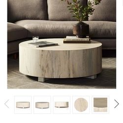 Four hands 
Hudson Large Round Coffee Table, Bleached (New in Box)