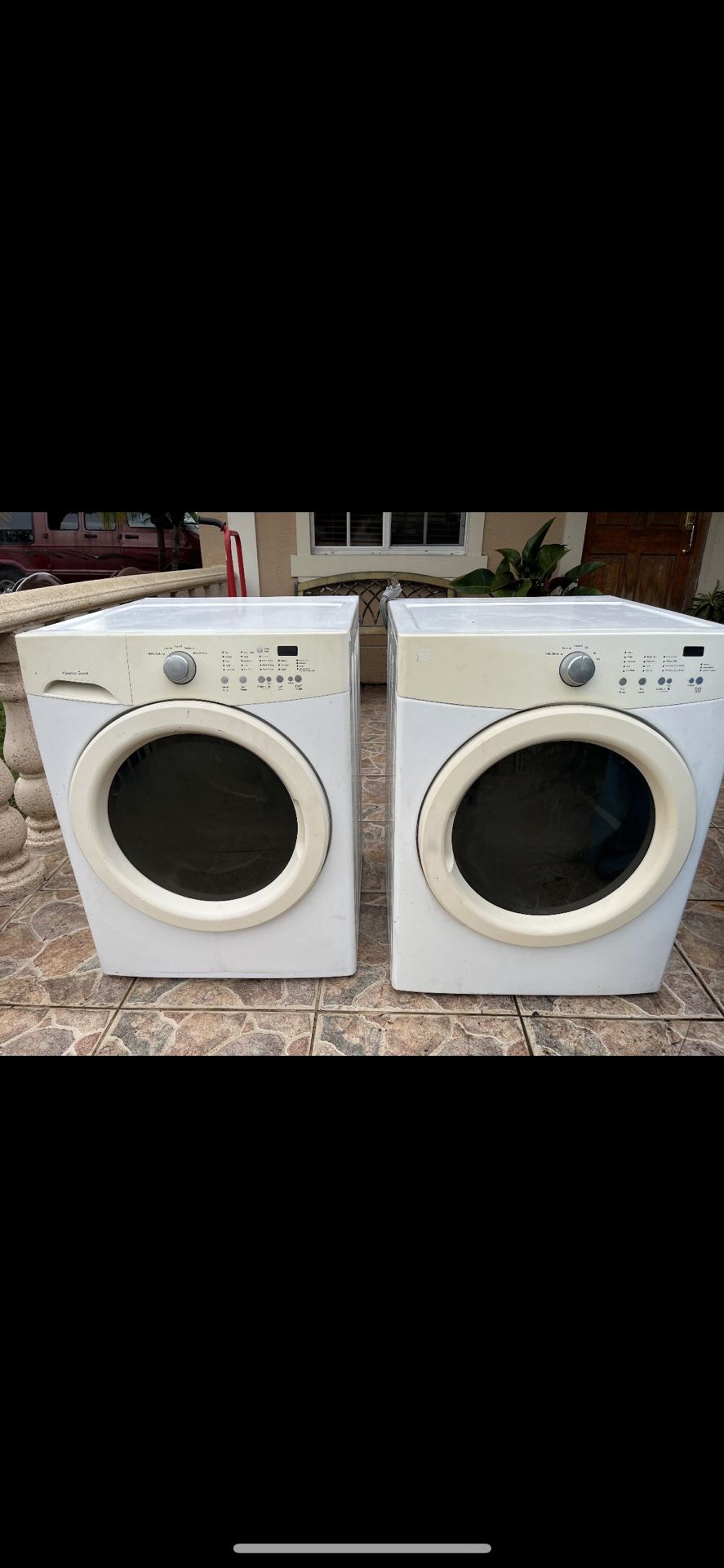 24 in. White Washer and Dryer Combo with 2.3 cu. ft. Front Load Washer & 3.88 cu. ft. 240-Volt Heat Pump Electric Dryer
