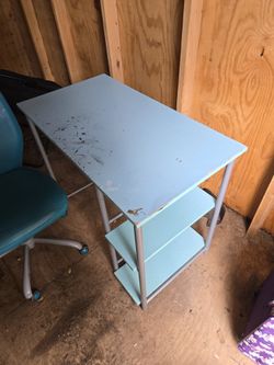 Blue Office Desk
