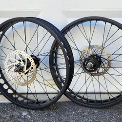 Two Fat Tire (24" x 4.00) Wheels With Disc Brakes