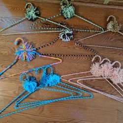 Yarn Covered Clothes Hangers