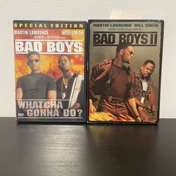 Bad Boys Special Edition & Bad Boys 2 w/ Slipcover DVD Movie Bundle Will Smith