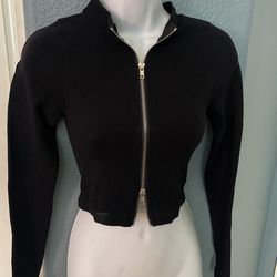 10$ Small/medium Zip Up Sweater Shirt Long Sleeve Dolls Kill
