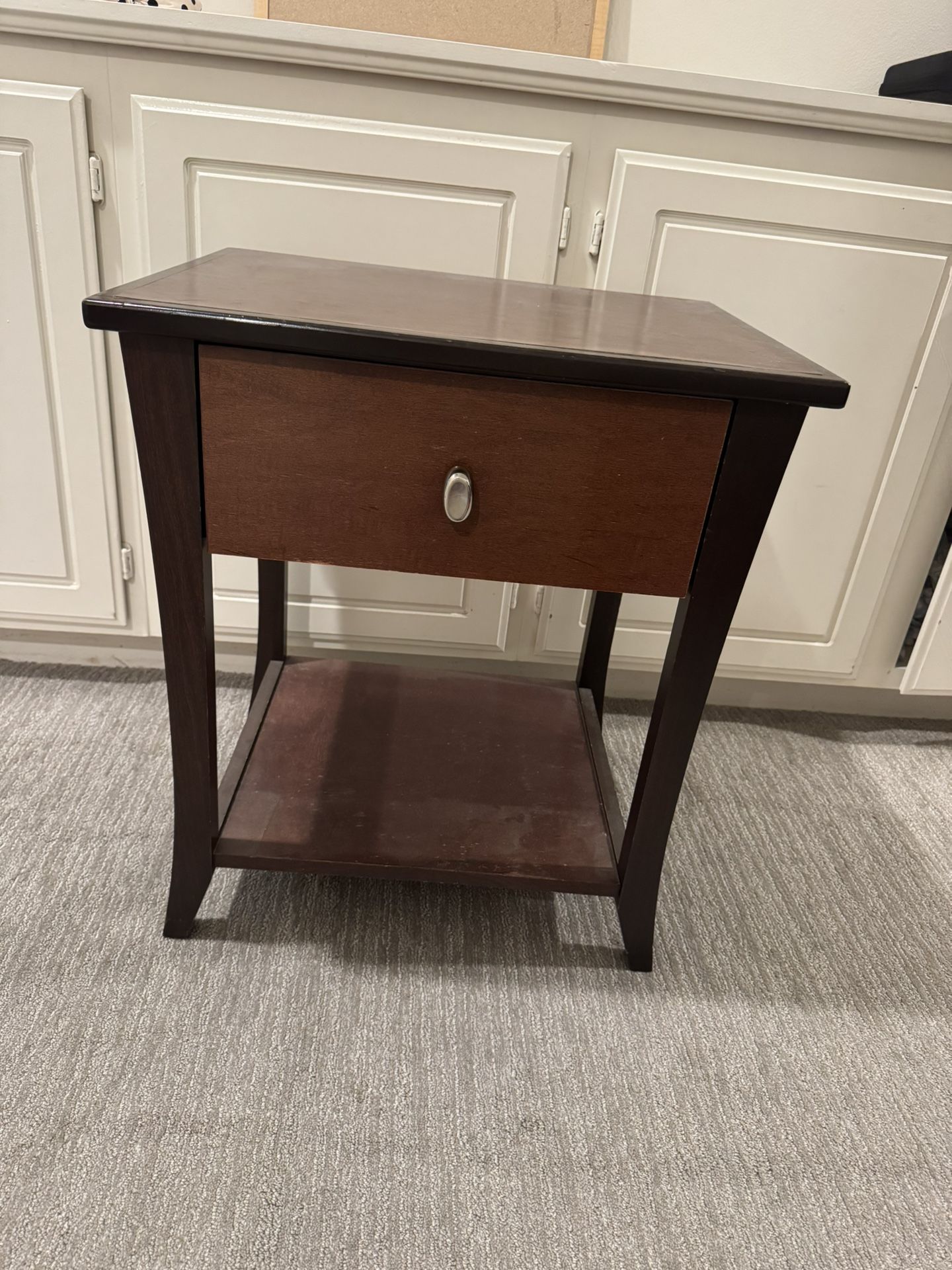 Solid wood nightstand / end table, sturdy
