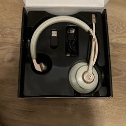 White Wireless Headset With Microphone 