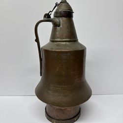 antique hand-hammered copper water jug Turkish Ewer Pitcher  Large 19” Ottoman 