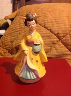 Asian lady music box