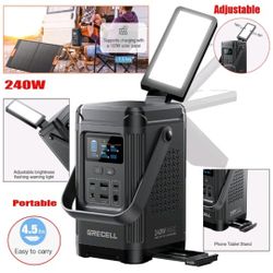 240W Power Station Portable 153.6WH Solar Generator Camping Rv Backup Battery
