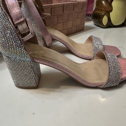 Glitter Pink Heels Size 10