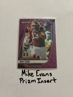 Mike Evans San Francisco 49ers All-Pro WR Prizm Short Print Insert Card.