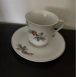 Porcelain Teacup and Saucer Set