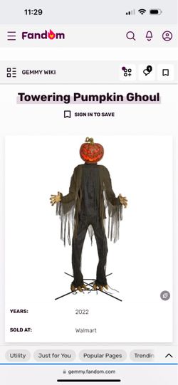 Gemmy 12-ft Animated Pumpkin Ghoul