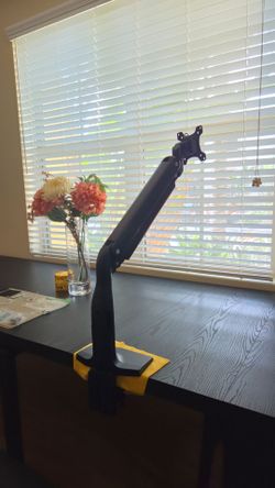 VIVO Pneumatic Arm Single Ultrawide Monitor Desk Mount - Up to 49" Screens