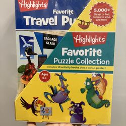 Scholastic Highlights Favorite Puzzle Book Collection Pack W/ Poster