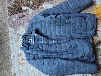 Navy Blue Quilted Puffer Jacket