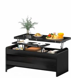 Lift-Top Coffee Table with Hidden Storage